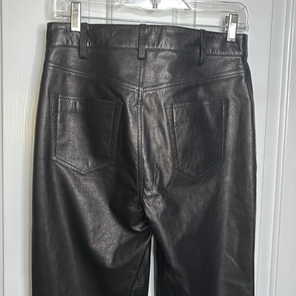NWT NILI LOTAN Roe leather pants black size 4. Current season - Picture 12 of 12
